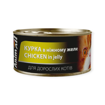 AnimAll Chicken in Jelly влажный корм для кошек, с курицей - 85 г