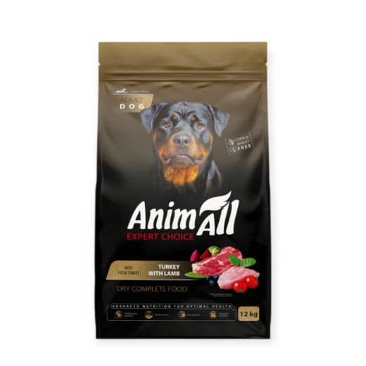 Animall Dog Turkey & Lamb Large Breed для собак великих порід, з індичкою та ягнятиною - 12 кг