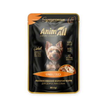 AnimAll Dog Duck корм для собак, с уткой - 80 г