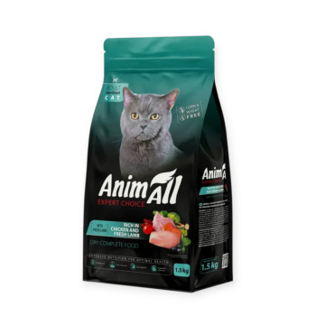 Animall Cat Sterilised Chicken & Lamb для стерилізованих, з куркою та ягнятиною - 1,5 кг