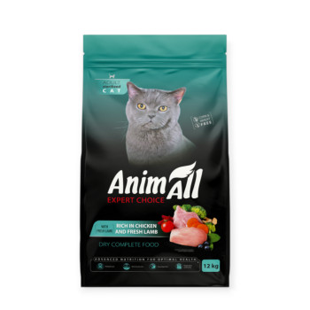 Animall Cat Sterilised Chicken & Lamb для стерилізованих, з куркою та ягнятиною - 12 кг