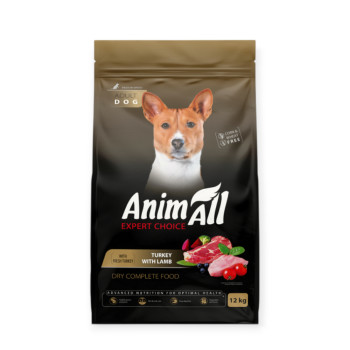 Animall Dog Turkey & Lamb Medium Breed для собак средних пород, с индейкой и ягнятиной - 12 кг