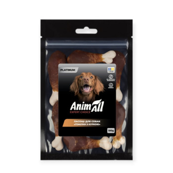 AnimAll Platinum лакомство для собак, голени с курицей - 100 г