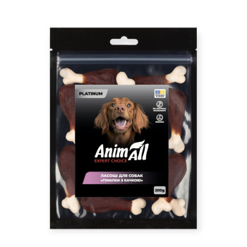 AnimAll Platinum лакомство для собак, голени с уткой - 200 г