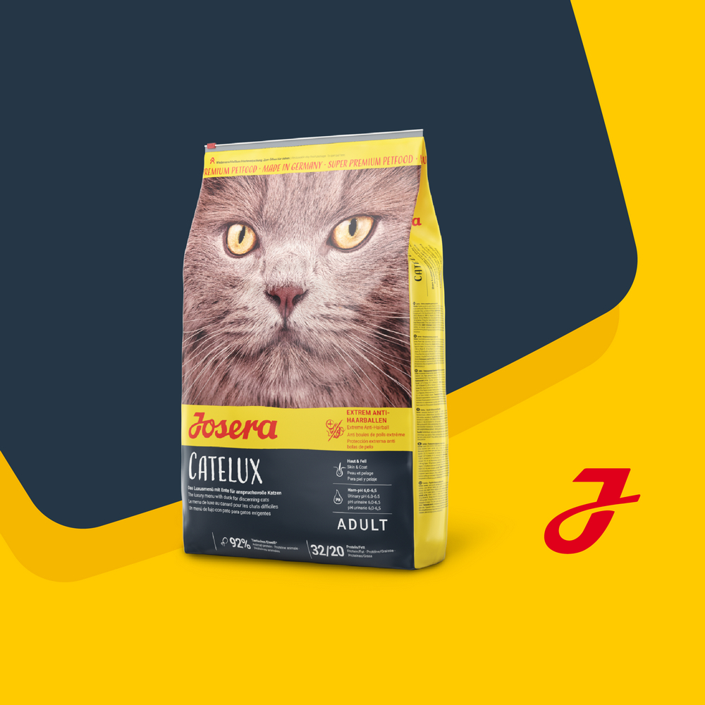 Josera Cat Catelux корм для выведения комков шестры у кошек, с уткой - 10 кг
