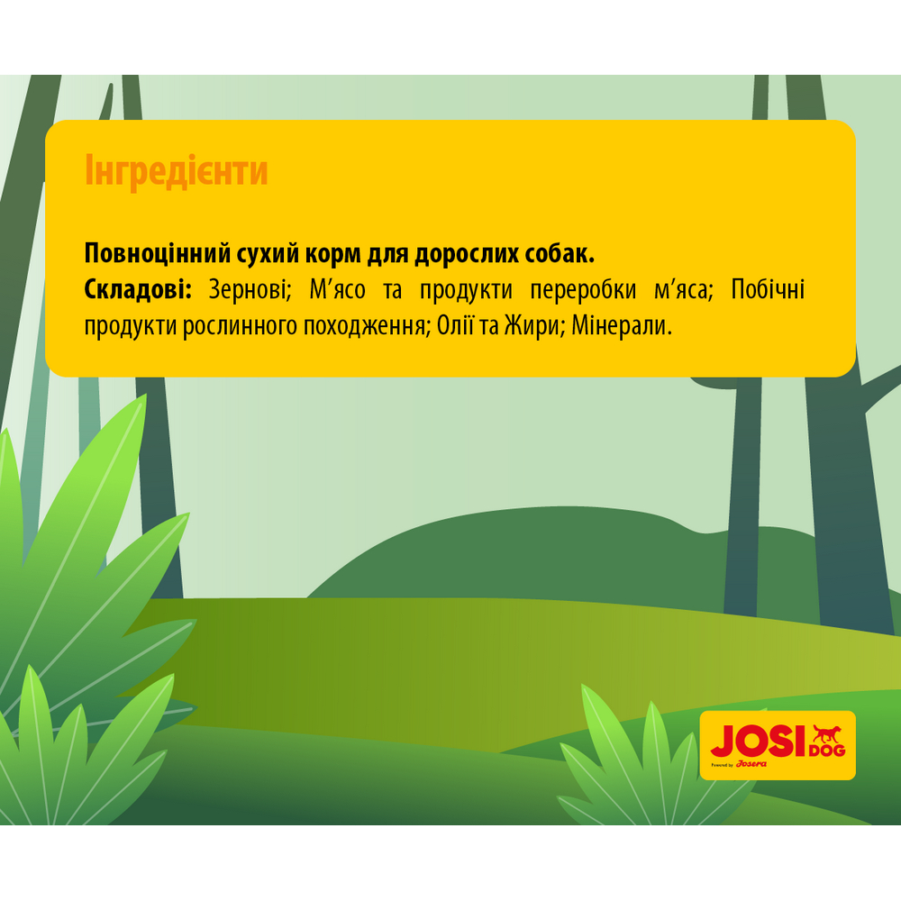 Josera JosiDog Economy корм для малоактивних собак, з м'ясом - 15 кг