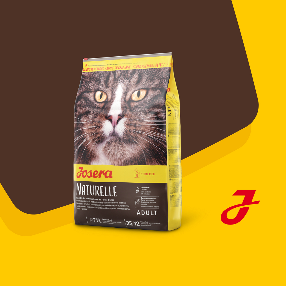 Josera Cat Naturelle Sterilised для стерилизованных кошек, с форелью и чечевицей - 10 кг