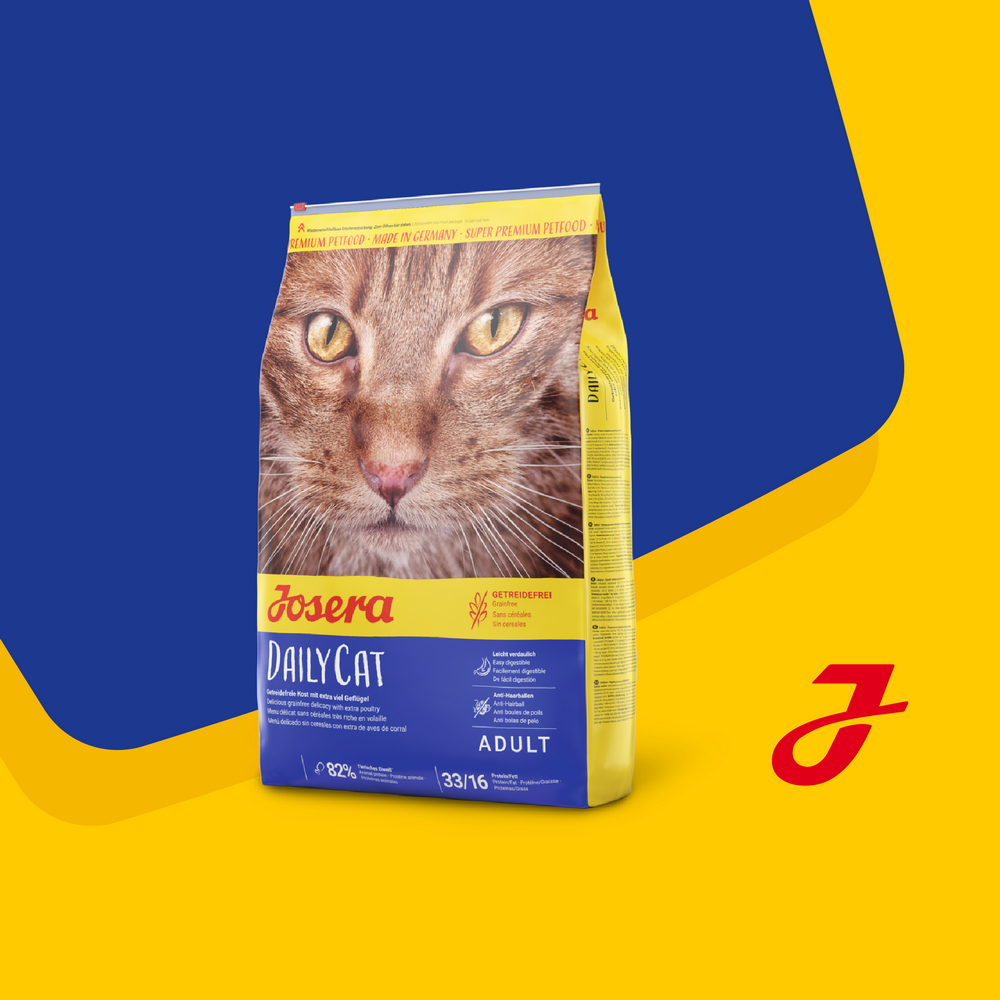 Josera DailyCat корм для кошек с чувствительным пищеварением, с птицей и бататом - 2 кг