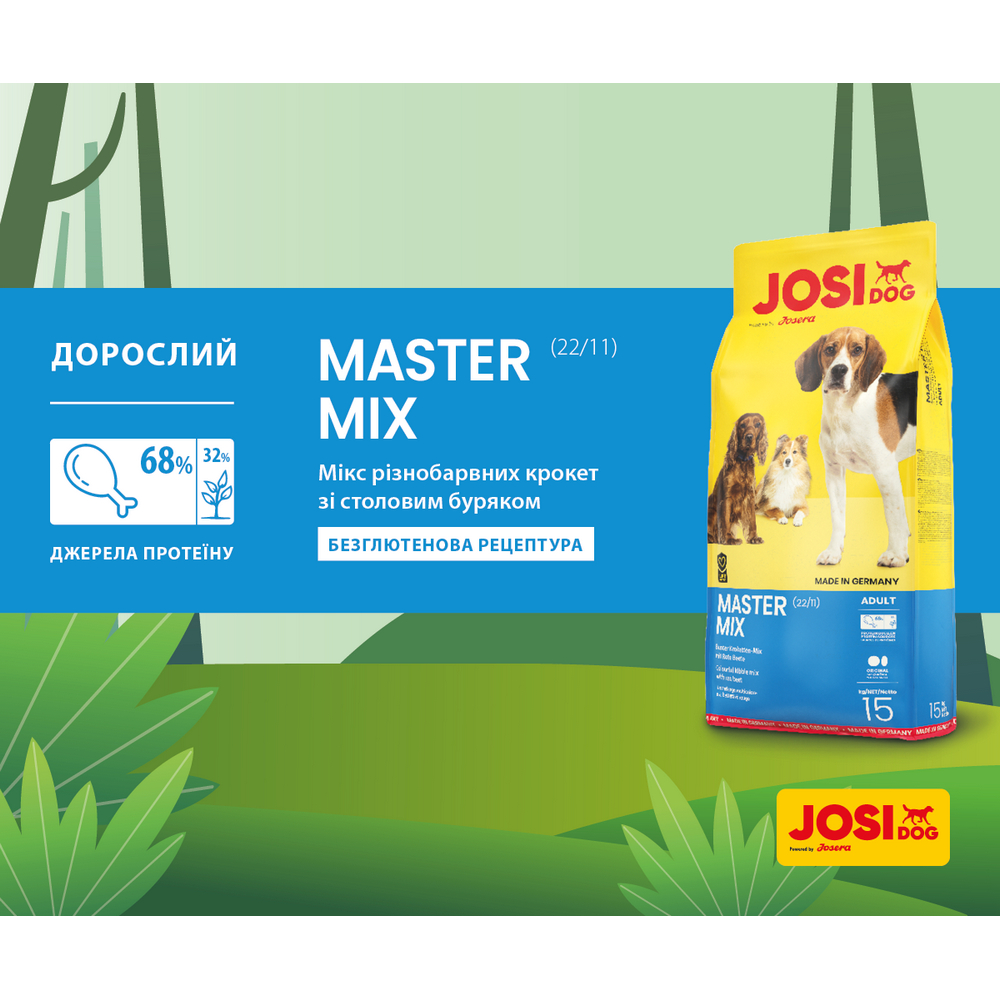 Josera JosiDog Master Mix корм для собак - 15 кг