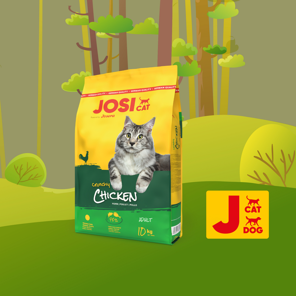 Josera JosiCat Crunchy Chicken корм для кошек, с курицей - 10 кг