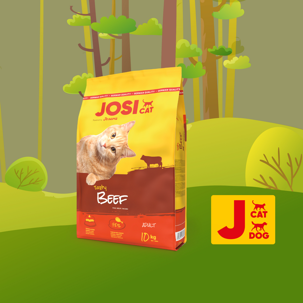 Josera JosiCat Tasty Beef корм для кошек, с говядиной - 10 кг