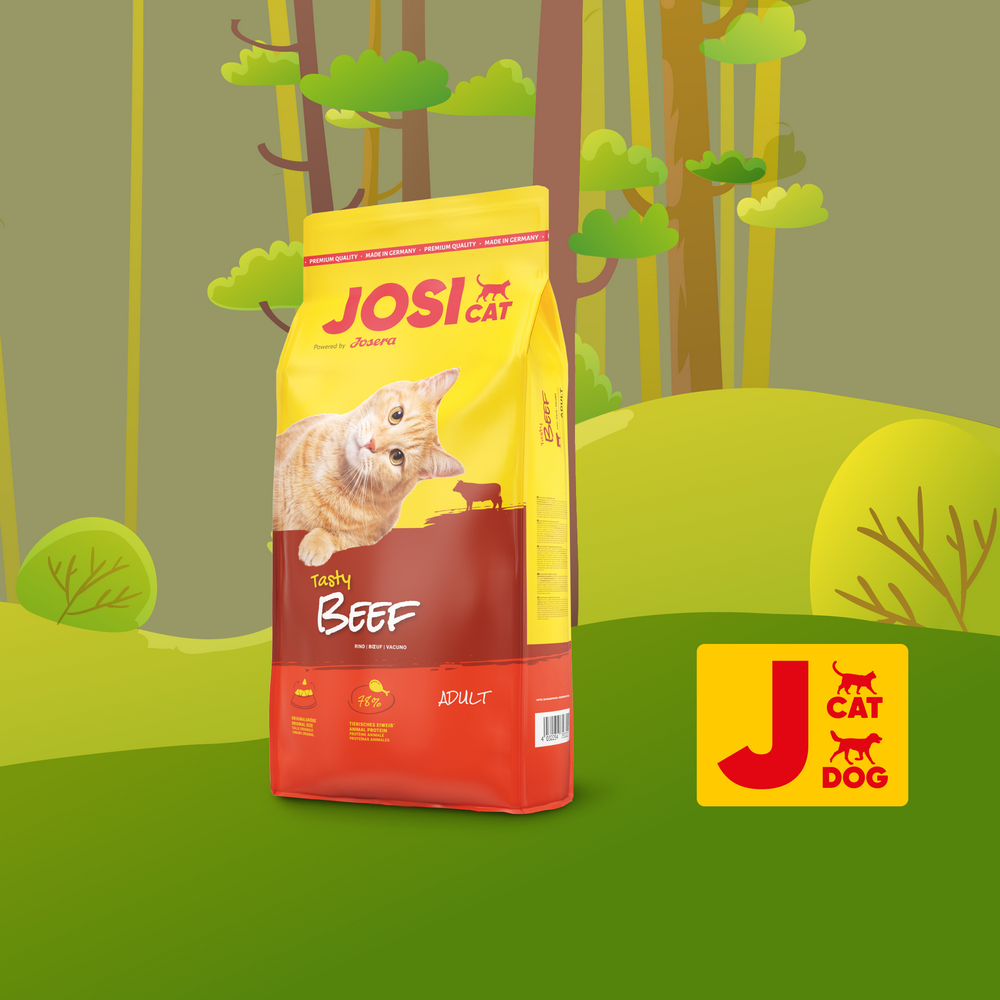 Josera JosiCat Tasty Beef корм для кошек, с говядиной - 18 кг