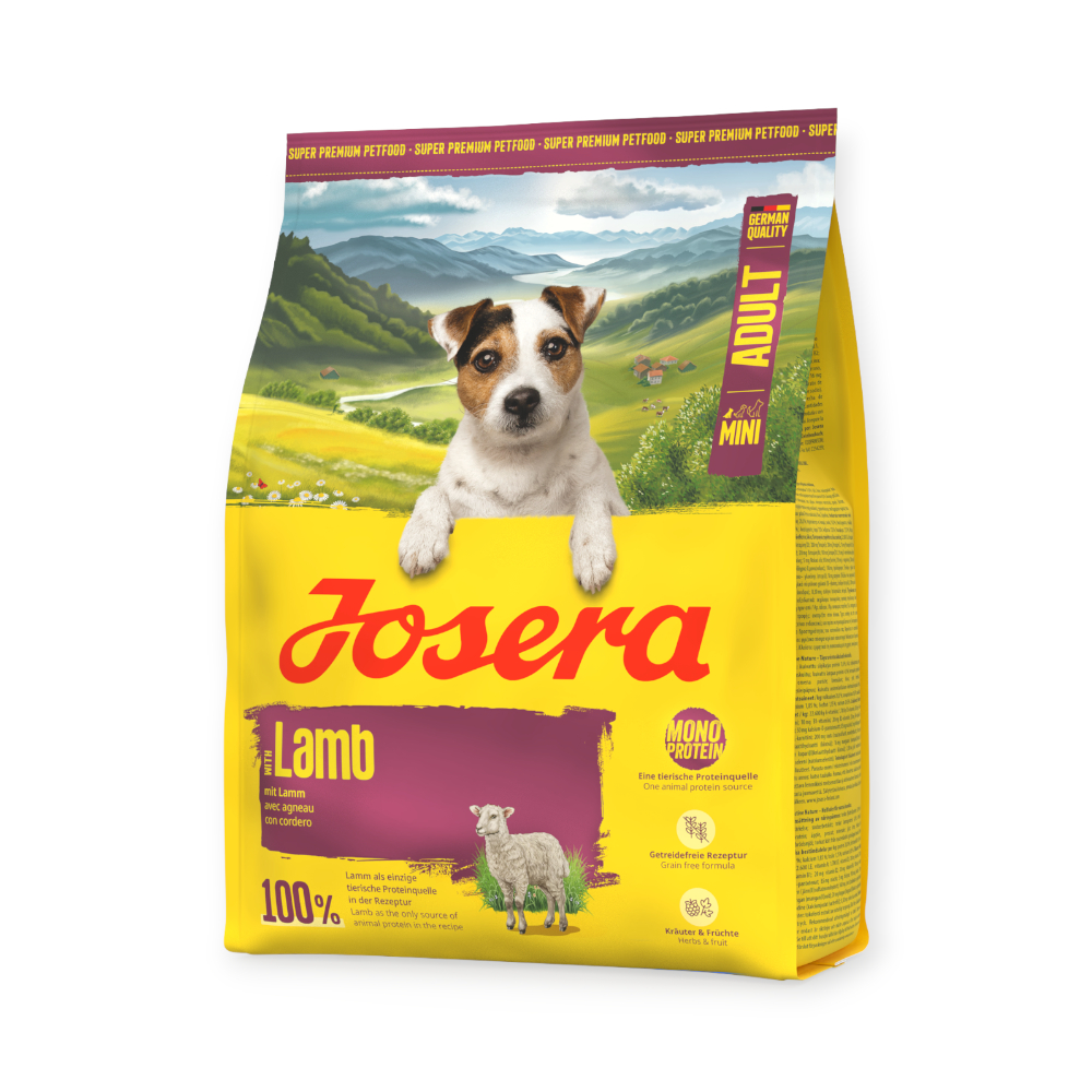 Josera MiniDeluxe корм для собак малих порід, з ягням - 900 г х 5 шт