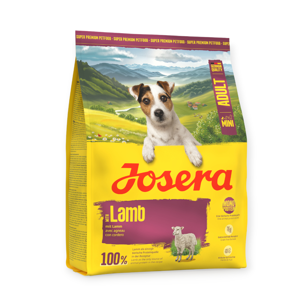 Josera MiniDeluxe корм для собак малих порід, з ягням - 900 г х 5 шт