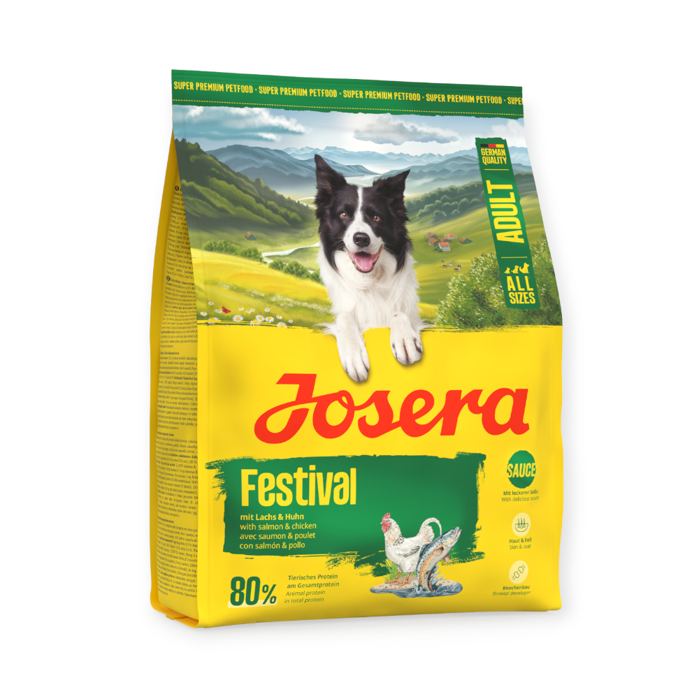 Josera Festival корм для вибагливих собак, з лососем - 900 г х 5 шт