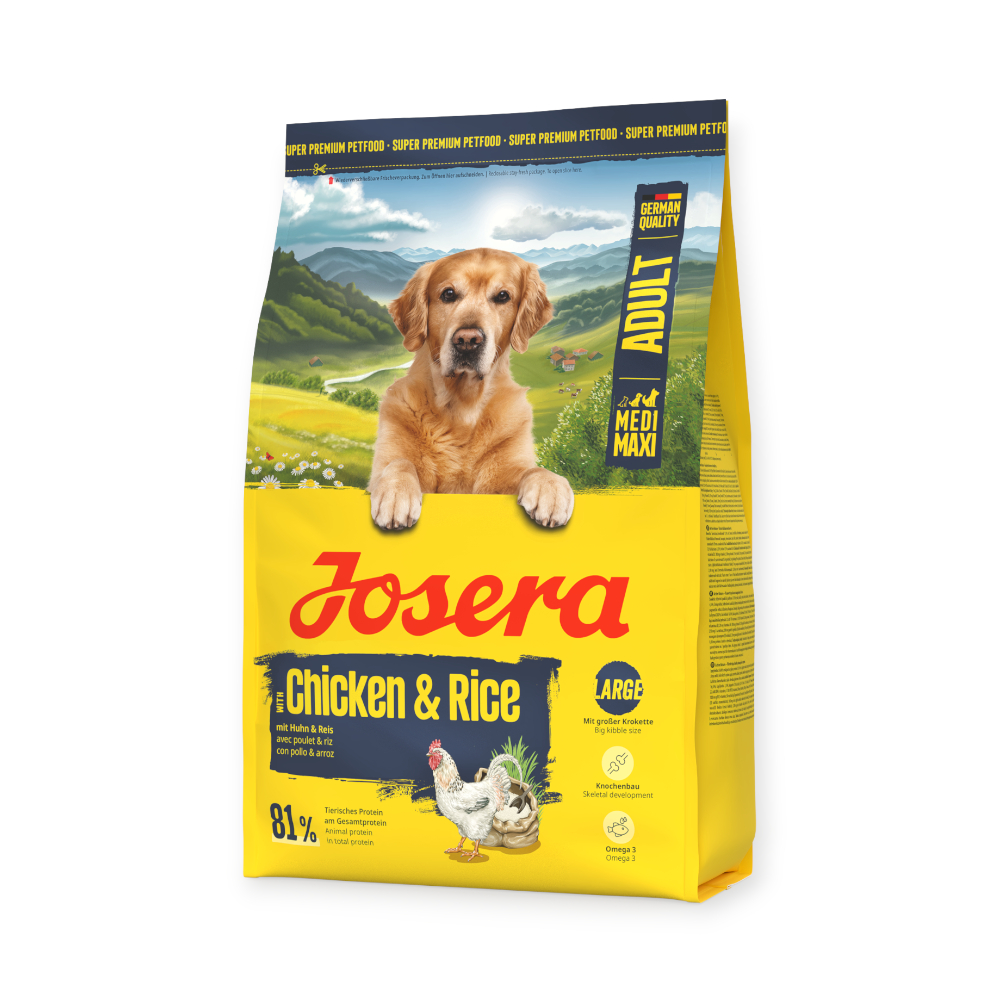 Josera Dog Large Breed корм для собак средних и крупных пород, с курицей и рисом - 3 кг