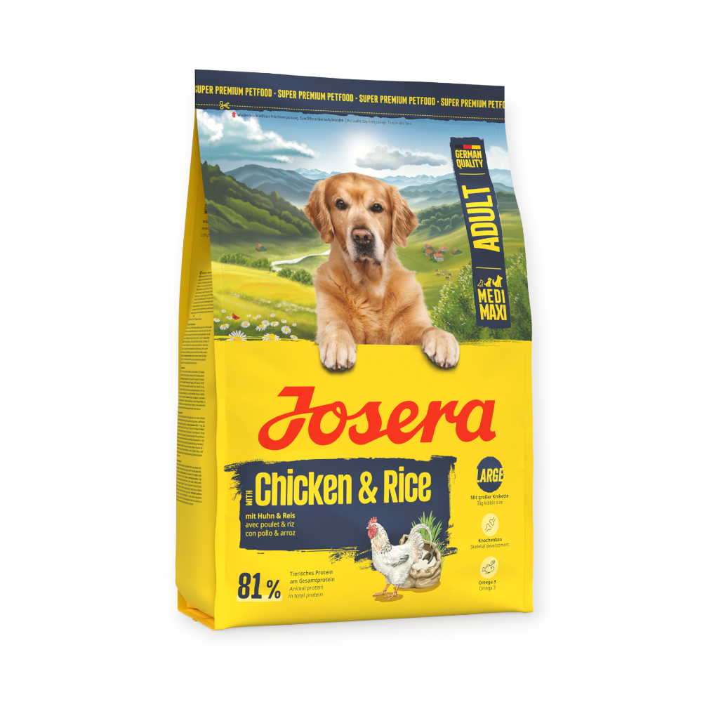 Josera Dog Large Breed корм для собак средних и крупных пород, с курицей и рисом - 3 кг