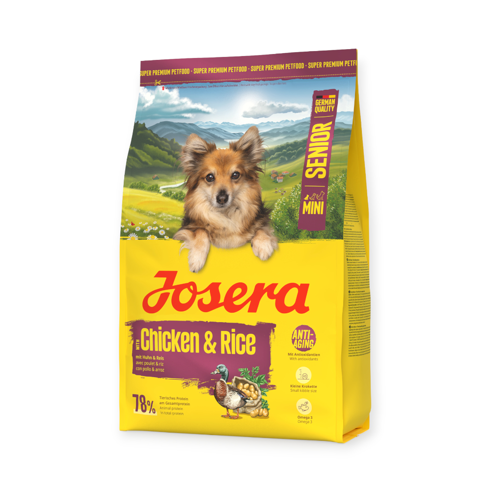 Josera Mini Senior Chicken & Rice для літніх собак малих порід, з куркою та рисом - 3 кг