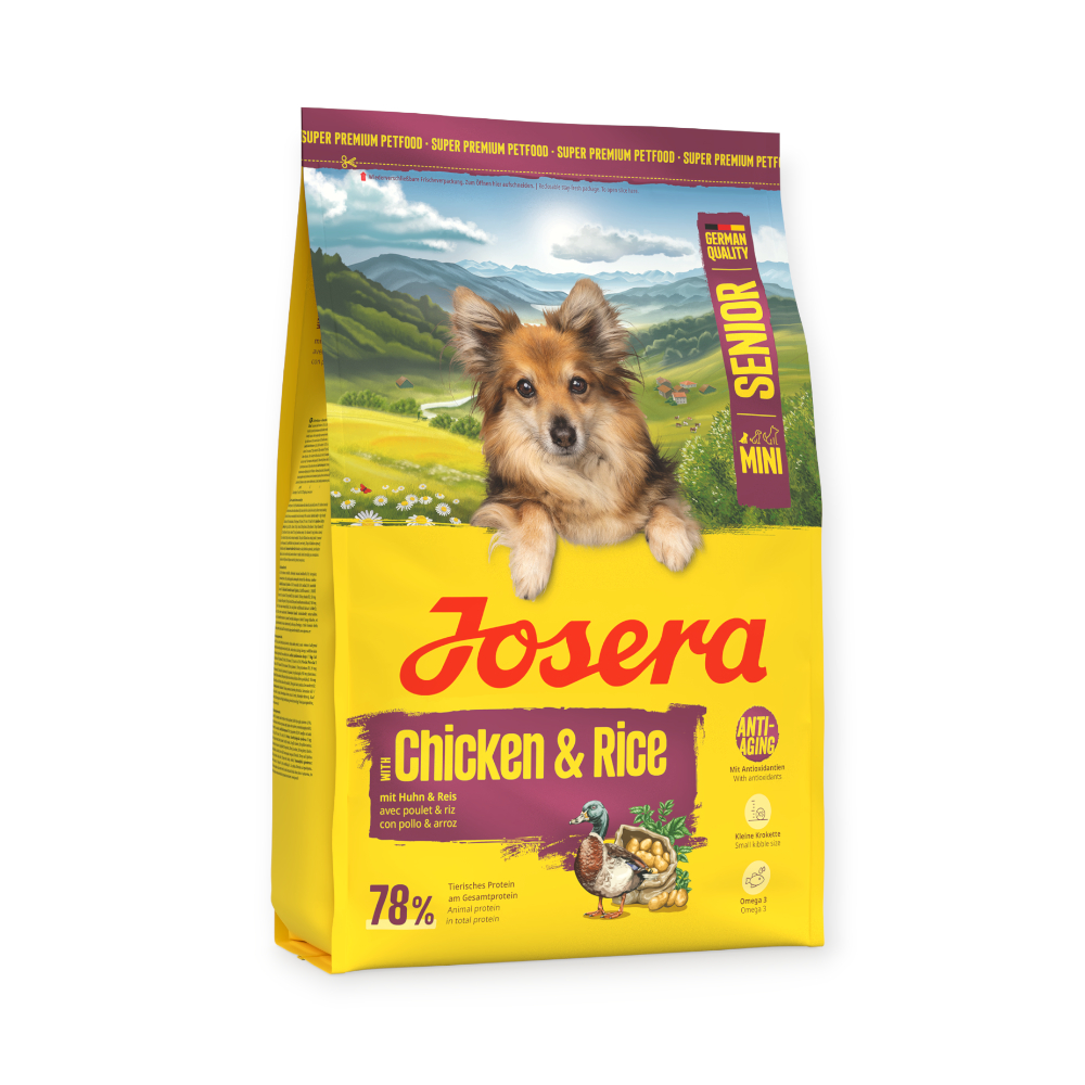 Josera Mini Senior Chicken & Rice для літніх собак малих порід, з куркою та рисом - 3 кг