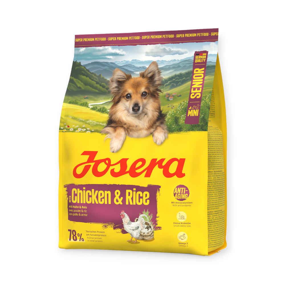 Josera Mini Senior Chicken & Rice для літніх собак малих порід, з куркою та рисом - 900 г х 5 шт