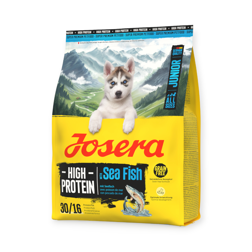 Josera High Protein Junior Sea Fish корм для щенков и юниоров, с морской рыбой - 900 г х 5 шт