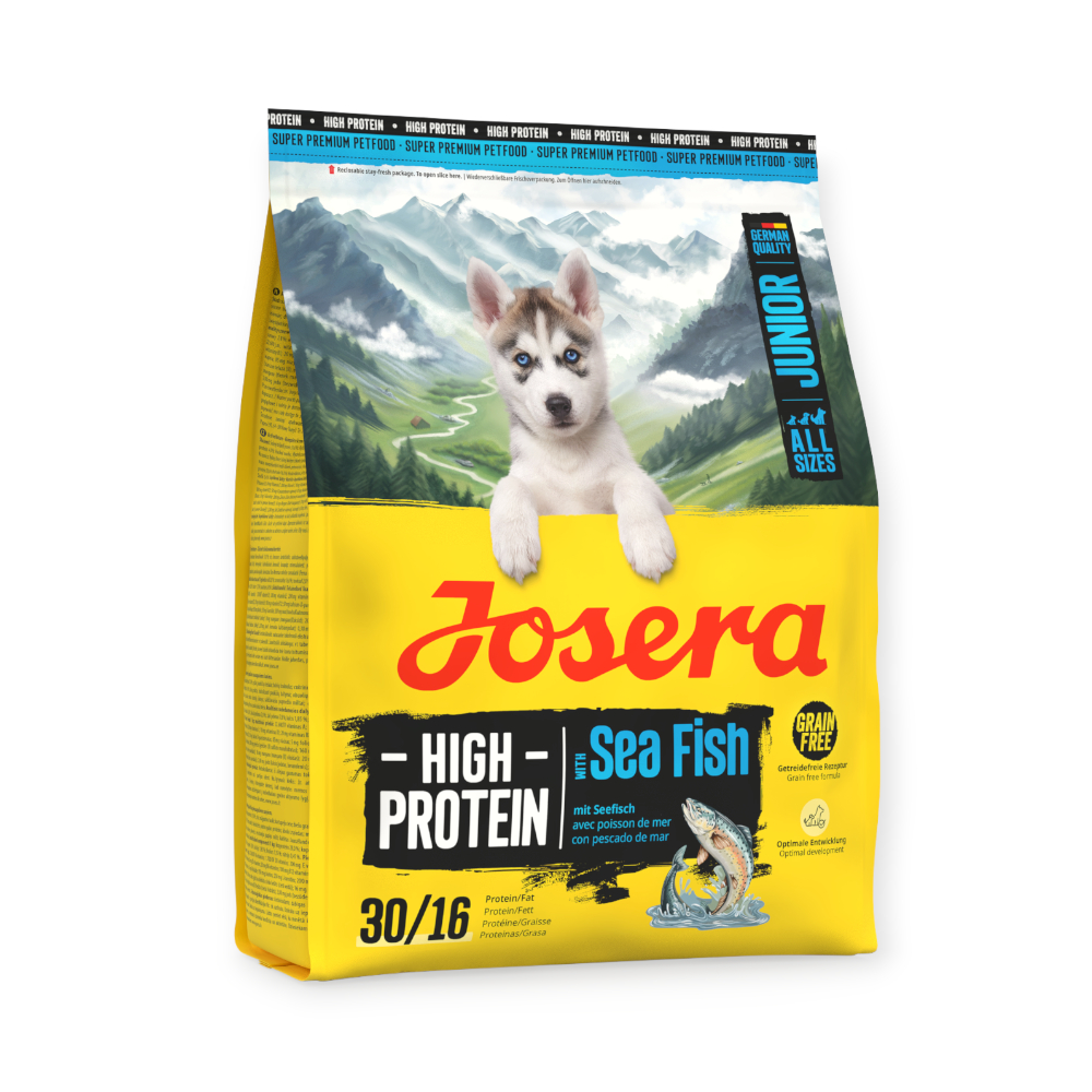 Josera High Protein Junior Sea Fish корм для щенков и юниоров, с морской рыбой - 900 г х 5 шт