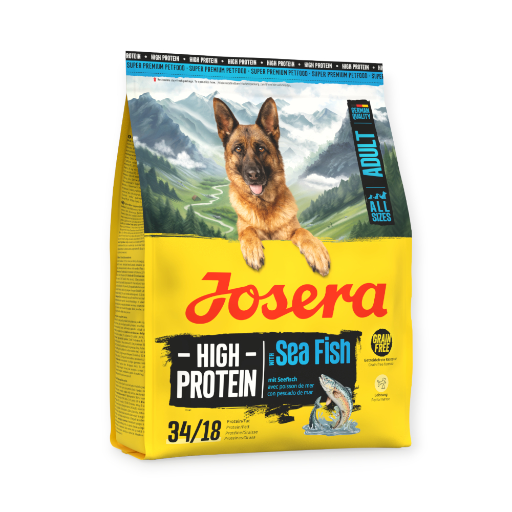 Josera High Protein Adult Sea Fish корм для активних собак, з морською рибою - 900 г х 5 шт