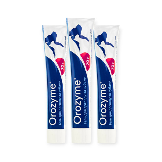 Orozyme гель для борьбы с проблемами зубов и десен у собак и кошек - 70 г х 3 шт