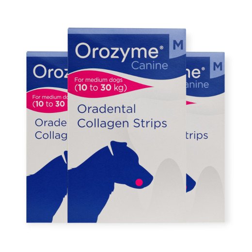 Orozyme дентальные коллагеновые полоски для гигиены полости рта собак - M