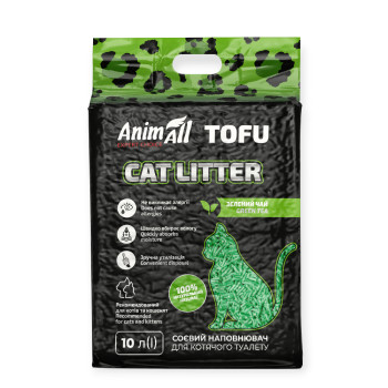 AnimAll Tofu соевый наполнитель, с ароматом зеленого чая – 10 л