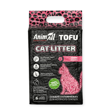 AnimAll Tofu соєвий наповнювач, з ароматом сакури - 6 л