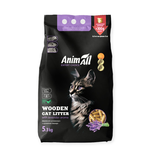 AnimAll деревний наповнювач, з ароматом лаванди - 5,3 кг