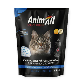 AnimAll силікагелевий наповнювач, Блакитний аквамарин - 3,8 л