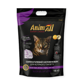 AnimAll силикагелевый наполнитель, Фиолетовый аметист - 15 л