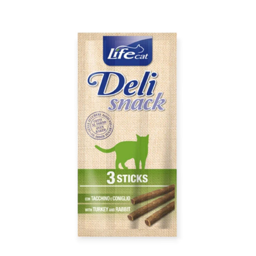 Lifecat Sticks Deli Snack ласощі для котів, з індичкою та кроликом - 15 г