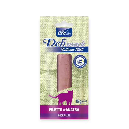 LifeCat Delisnack Duck ласощі для котів, з качкою - 15 г