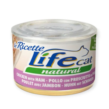 LifeCat Le Ricette вологий корм для котів, з куркою, шинкою та квасолею - 150 г