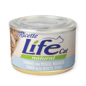 LifeCat Le Ricette вологий корм для котів, з тунцем та білою рибою - 150 г