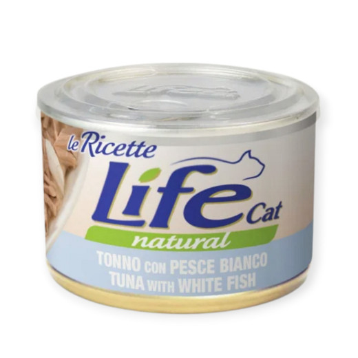 LifeCat Le Ricette влажный корм для кошек с тунцем и белой рыбой - 150 г