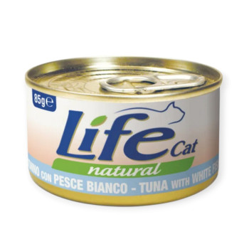 LifeCat вологий корм для котів, з тунцем та білою рибою - 85 г