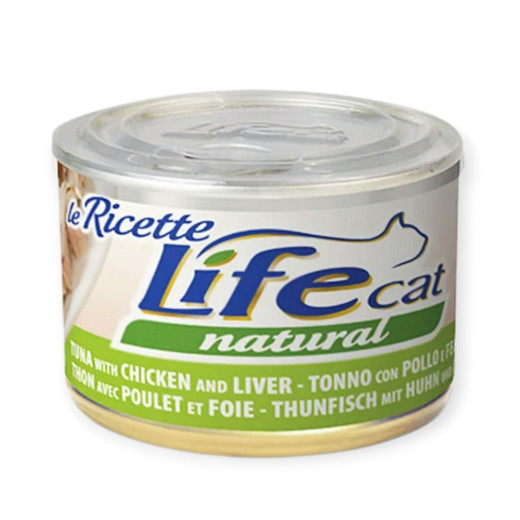 LifeCat Le Ricette влажный корм для кошек с тунцем и курицей - 150 г