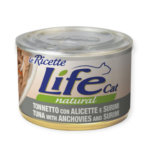 LifeCat Le Ricette влажный корм для кошек, с тунцом и крабом - 150 г