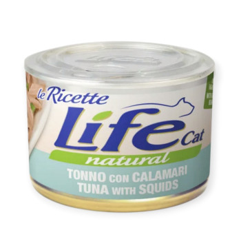 LifeCat Le Ricette влажный корм для кошек, с тунцем и кальмарами - 150 г