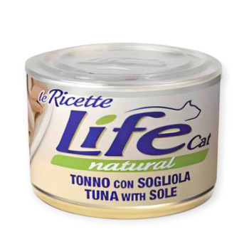 LifeCat Le Ricette влажный корм для кошек с тунцем и камбалой - 150 г