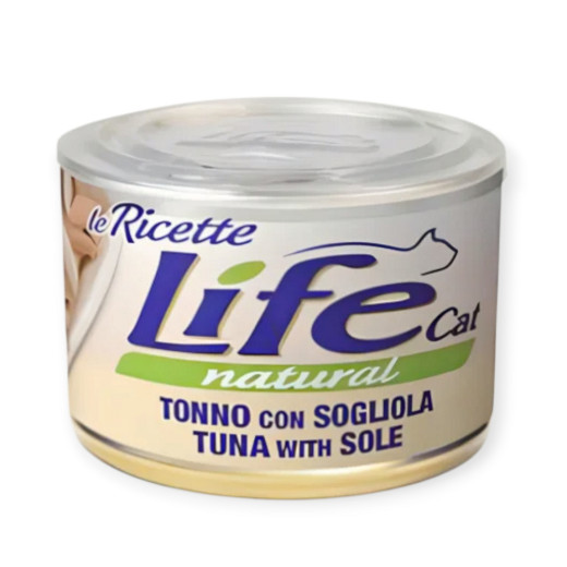 LifeCat Le Ricette влажный корм для кошек с тунцем и камбалой - 150 г