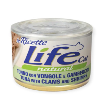 LifeCat Le Ricette вологий корм для котів, з тунцем та креветками - 150 г