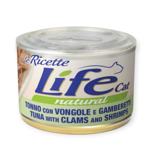 LifeCat Le Ricette влажный корм для кошек с тунцем и креветками - 150 г