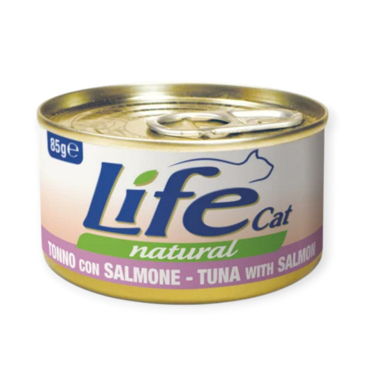 LifeCat вологий корм для котів, з тунцем та лососем - 85 г