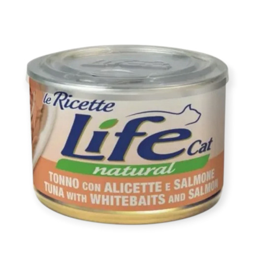 LifeCat Le Ricette вологий корм для котів, з тунцем, анчоусами та лососем - 150 г