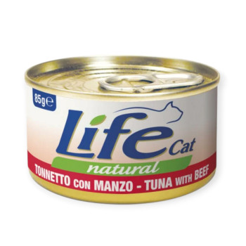 LifeCat влажный корм для кошек с тунцем и говядиной - 85 г